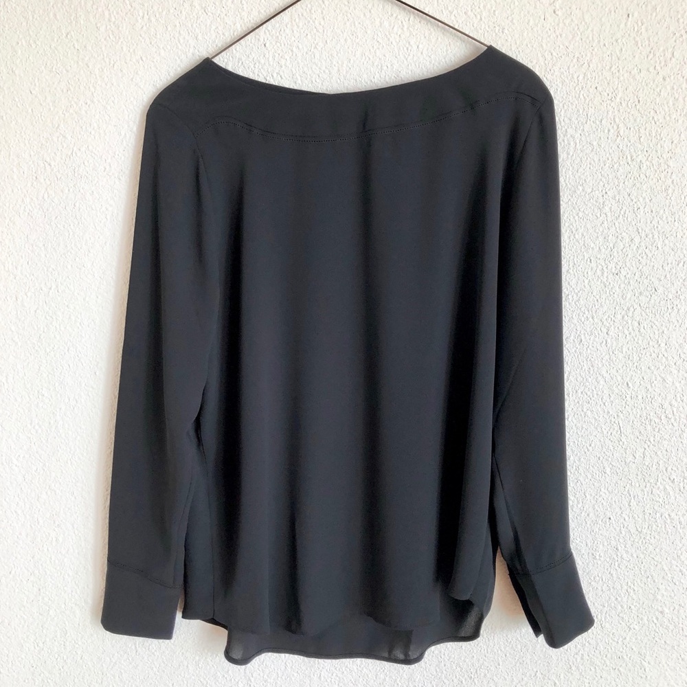 Ann Taylor Perforated Boatneck Blouse
